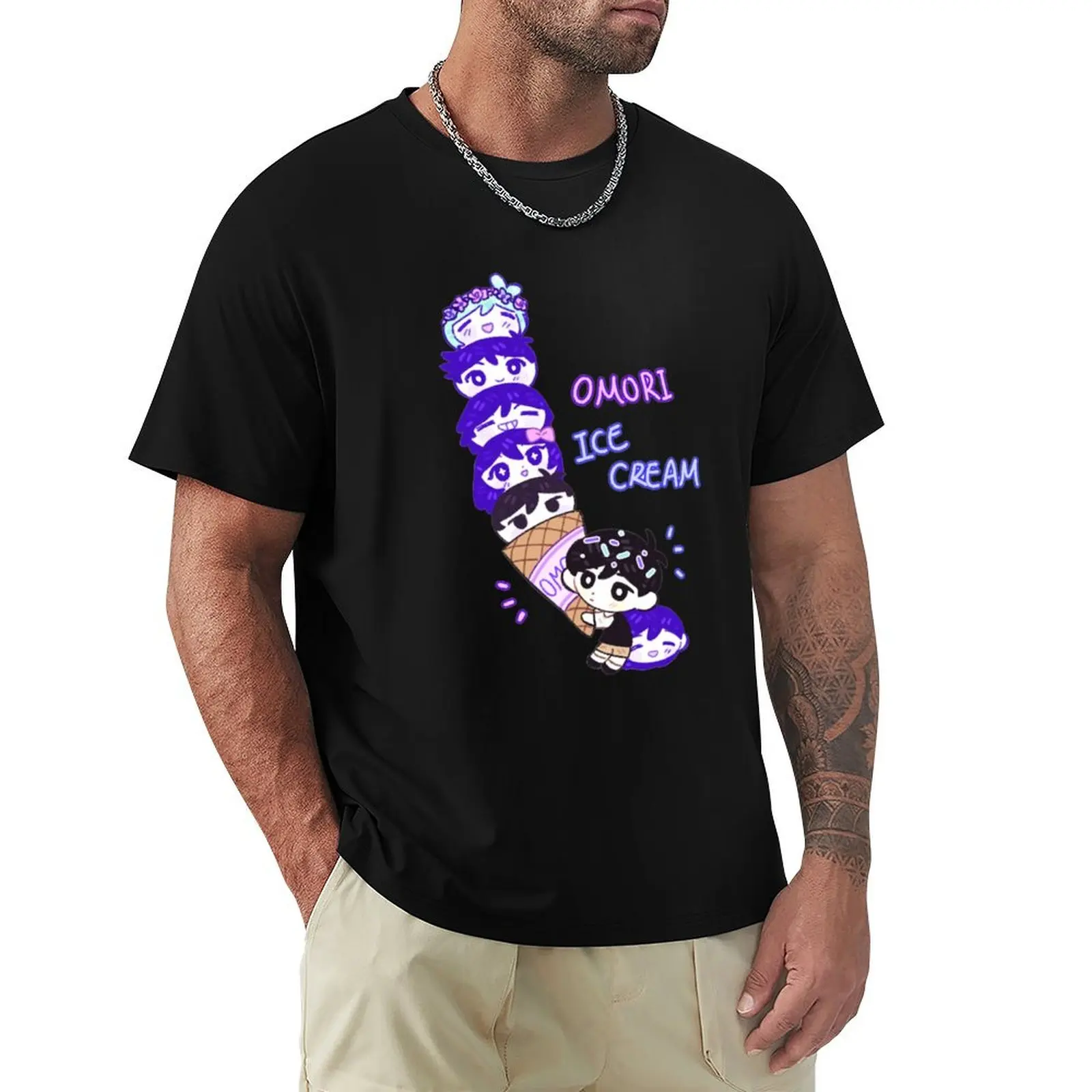 

Omori Game Fan Art Tshirt - Omori Ice Cream T-Shirt Anime t-shirt clothes graphic t shirt vintage mens graphic t-shirts funny