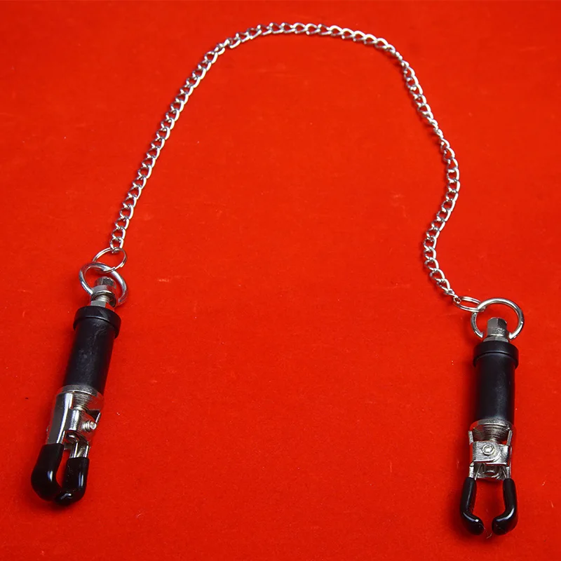 BDSM Crab Claw Twist Nipple Clamps with Chain Clips,Sex Toys for Couples,BDSM Bondage Accessories,SM Adult Games
