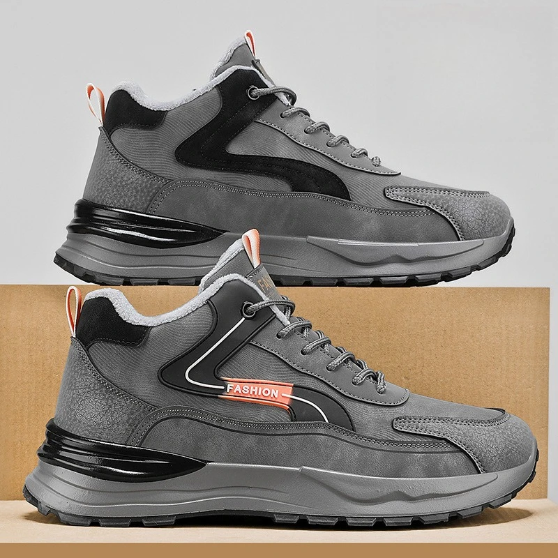 

Fleece Lined Warm Waterproof Shoes Anti-Slip Work Safety Thick Sole Sports Shoes Wear Resistant Slip Resistant Comfortable Shoes