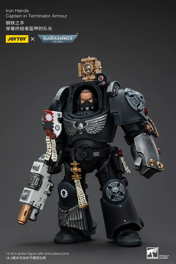 JOYTOY Warhammer 40K الأيدي الحديدية الكابتن في المنهي درع عمل أرقام دمية الديكور هدية جمع النموذج الأصلي