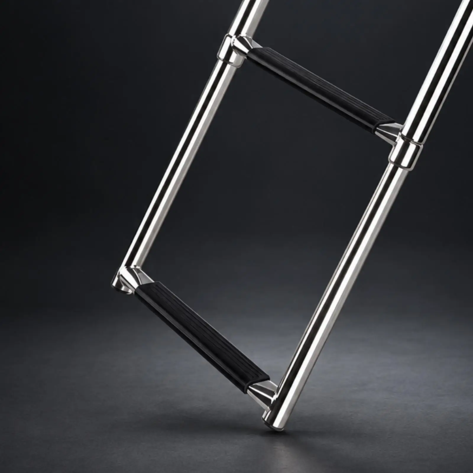 Stainless Steel Marine Boarding Ladder Corrosion-Resistant Two-Step Telescoping Boarding Ladder Compact Anti-Rust