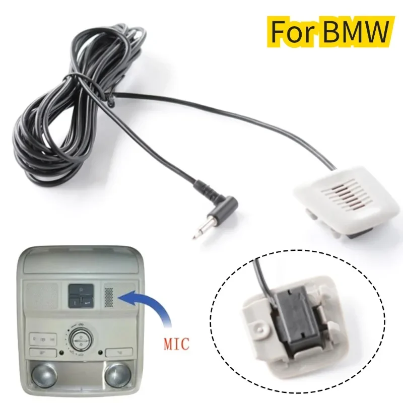 

Автомобильный Аудио Микрофон для BMW 3,5 мм штекер Микрофон Стерео проводной внешний микрофон Автомобильная крыша панель 3,5 мм микрофон