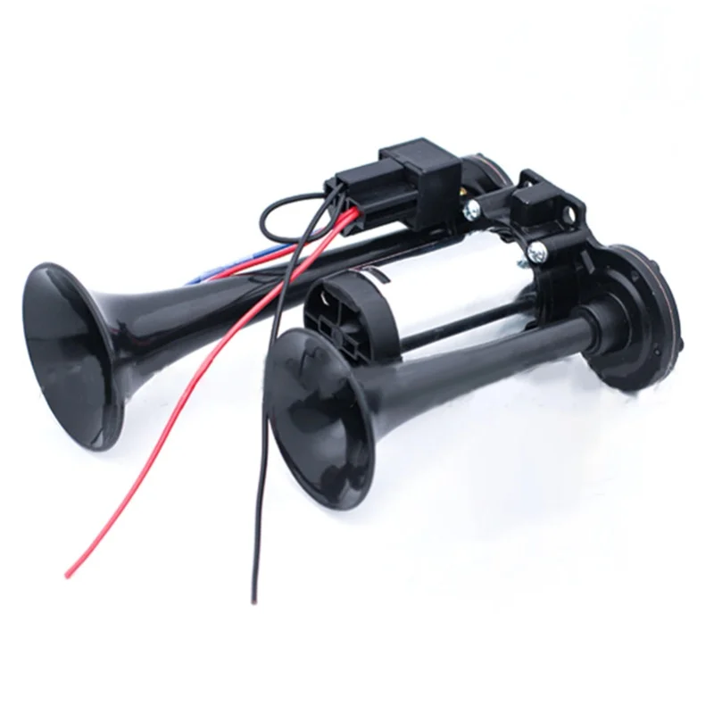 

600DB Dual Trumpets, Super Loud Horns Kit With Compressor Universal For 12V Cars Motorcycles Trucks Trains Boats