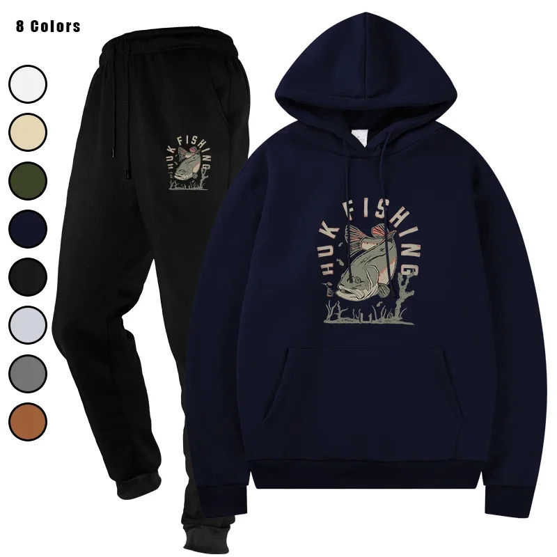 

Men's Sweat Suit Tracksuit Casual Two - Piece Sportswear Set Top and Pants Male Streetwear Sporting Suits