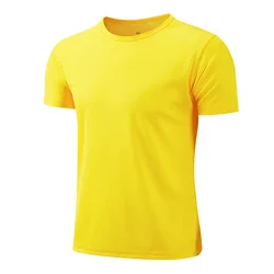 Summer Short Sleeve t Shirt For Men Casual White t-Shirts Top Man Breathable Gym Shirt Tees Quick Dry Soccer Jersey Man Clothes