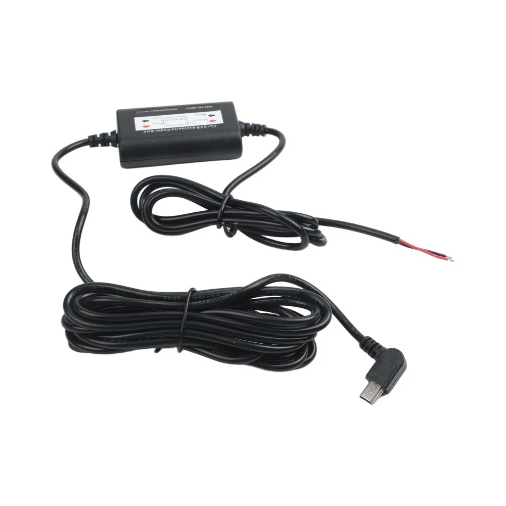 For Mirror Dash Cam Hardwire Kit Convenient 24H Parking Monitoring For Mini USB (Low Voltage Protection 11 6V)