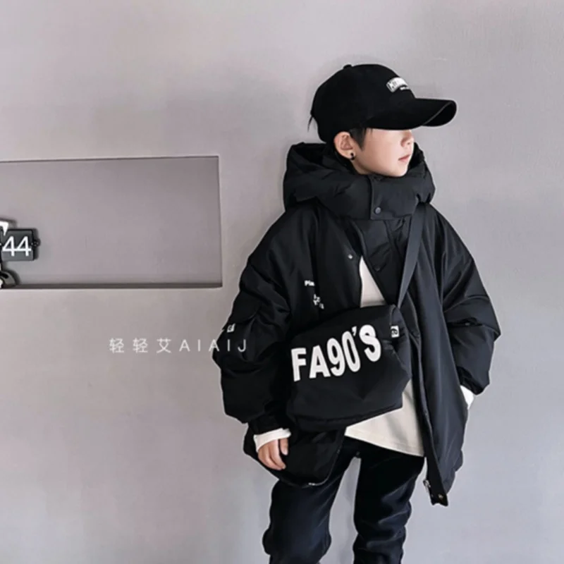 Boys Coat Overcoat Jacket Windbreak Outerwear 2024 Stylish Winter Autumn Cotton High Quality Christmas Gift Children's Clothing