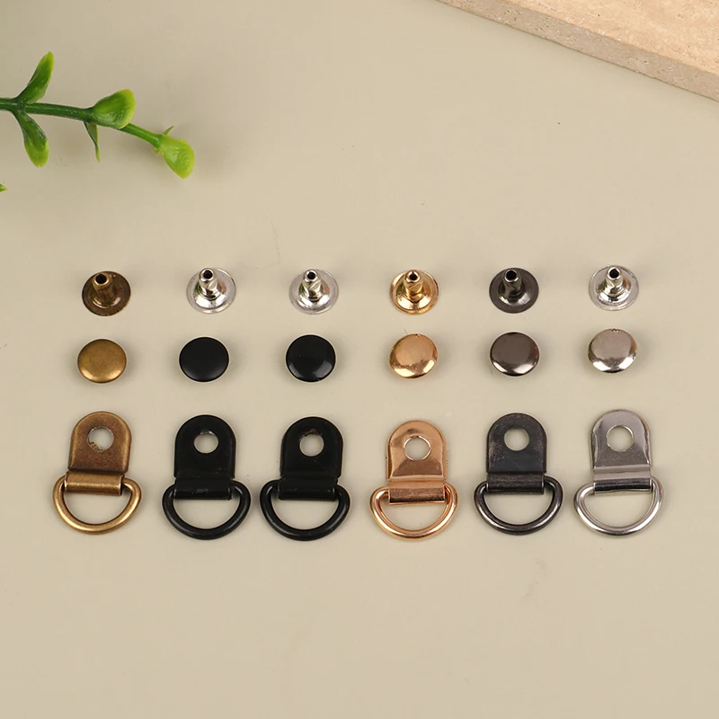 10Sets D Ring Buckle Hiking Climbing Boots Practical Repair Buckles DIY Craft Bags Leather Decorative Accessories