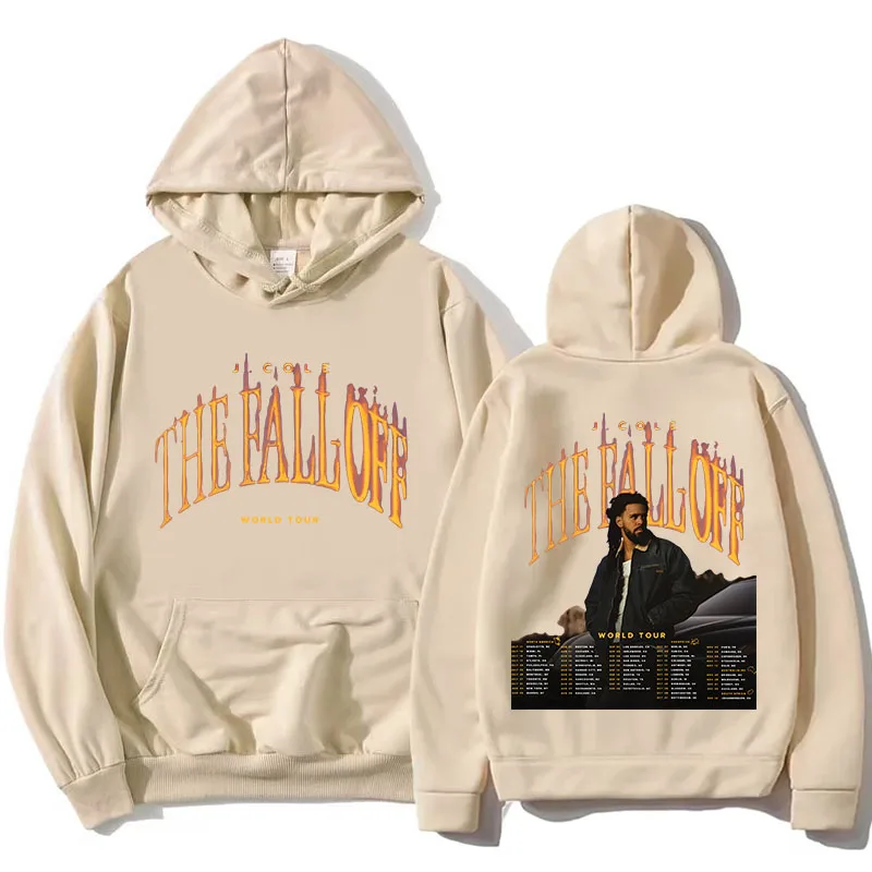

Худи THE FALL OFF World Tour 2026 с дизайном J. COLE Rapper, графический принт, унисекс, уличная одежда, свободные флисовые толстовки с капюшоном