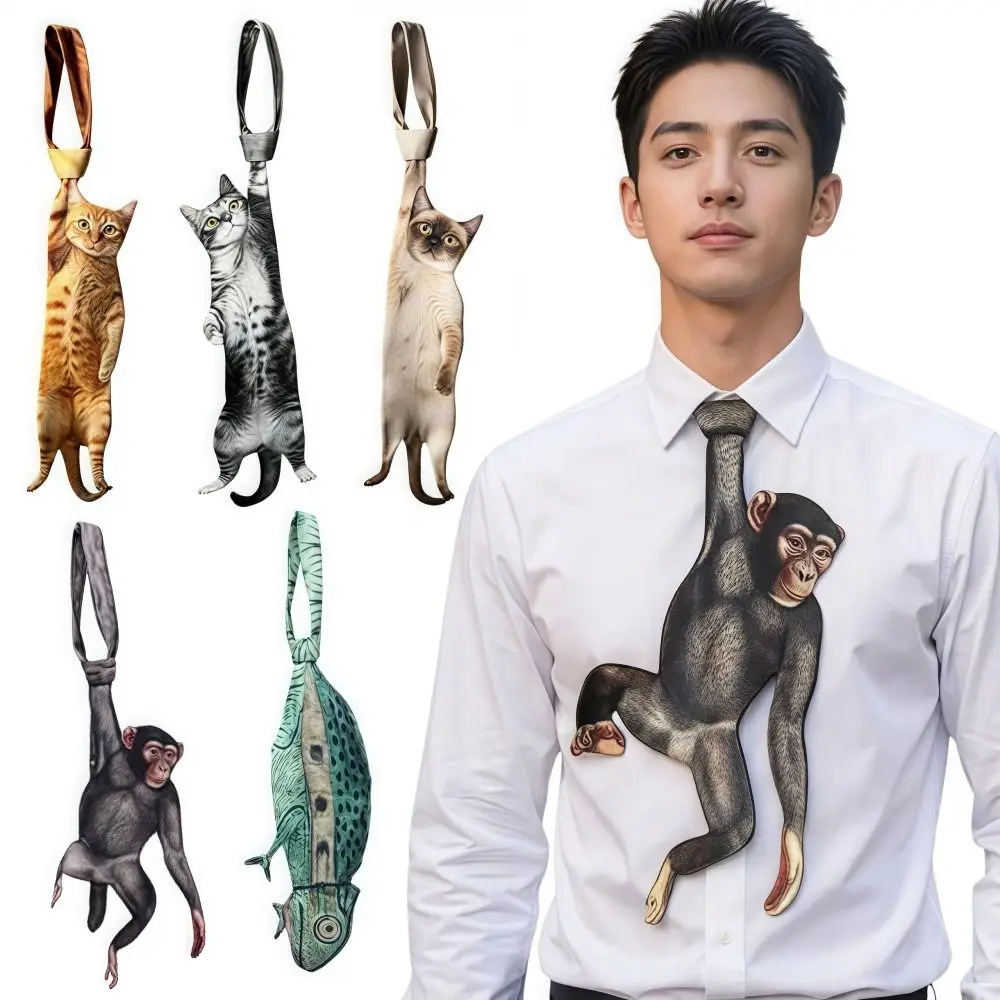 gravata-masculina-3d-em-formato-de-animal-padrao-de-gatinho-realista-em-tecido-de-cetim-novidade-criativa
