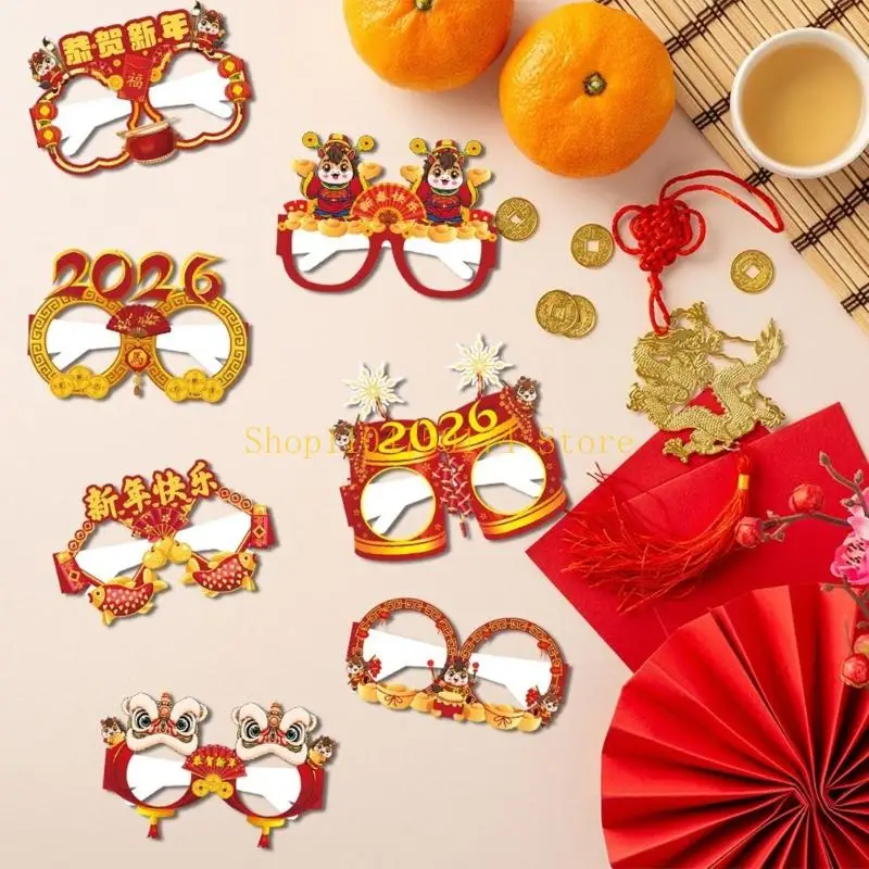 6/12 قطعة من دعائم صور حفلات رأس السنة الجديدة 2026 نظارات الاحتفال بمهرجان النظارات الأعلى مبيعًا #5