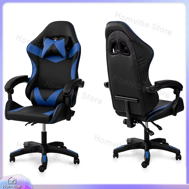 Ergonomic Gaming Chair with Footrest Height Adjustable Racing Style Computer Chair for Gamers Office Desk Chair with Lumbar view 3