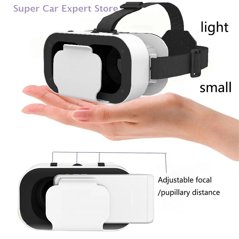 

VR Headset Goggles for Smartphones, 3D Virtual Reality Helmet Glasses