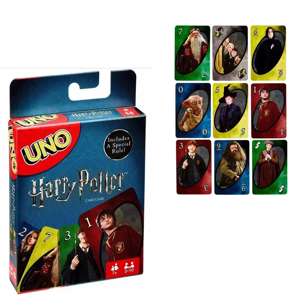 Mattel Games 2025 UNO Harry Potter Family Funny Entertainment Board Game Fun Playing Cards Gift Box Uno Card Game