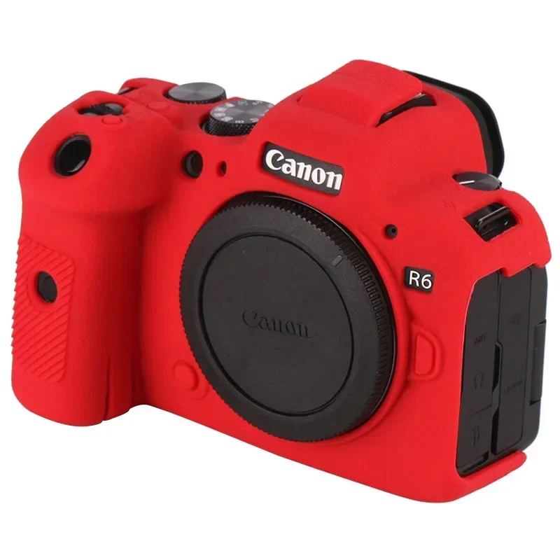 Silicone Camera Case Cover Skin for Canon R6II R6 Mark II Black Red White Yellow Green R6 R6II Silicone Cover Rubber