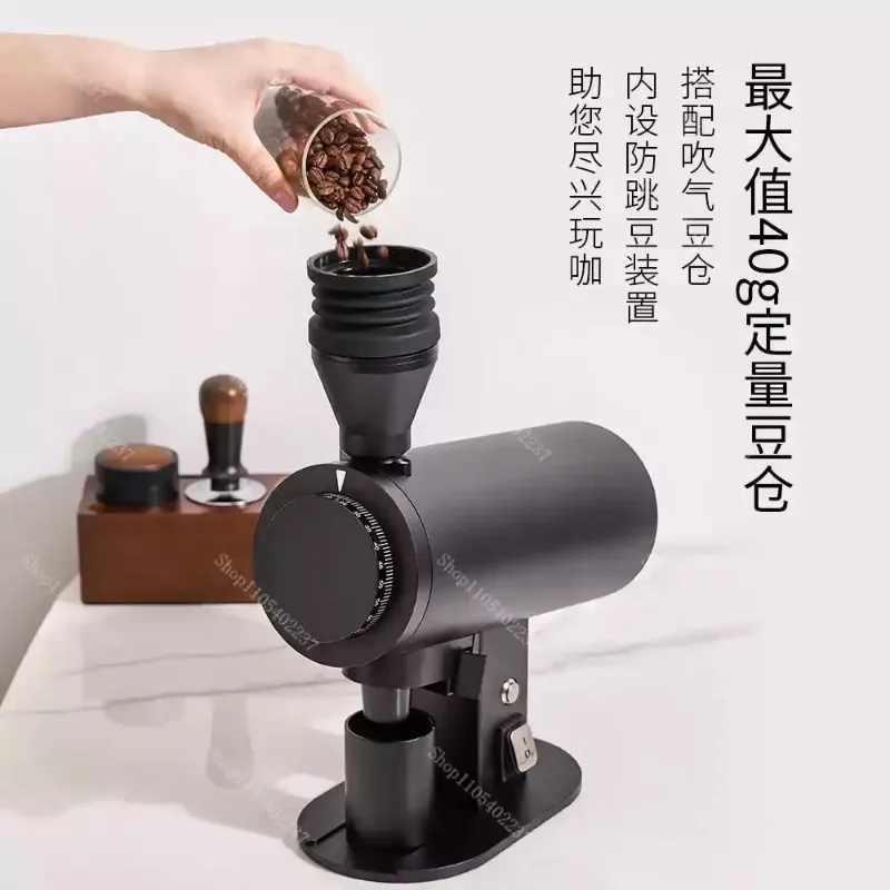 DF83V Variable Speed Single Dose Coffee Grinder Black Espresso Burr Grinder