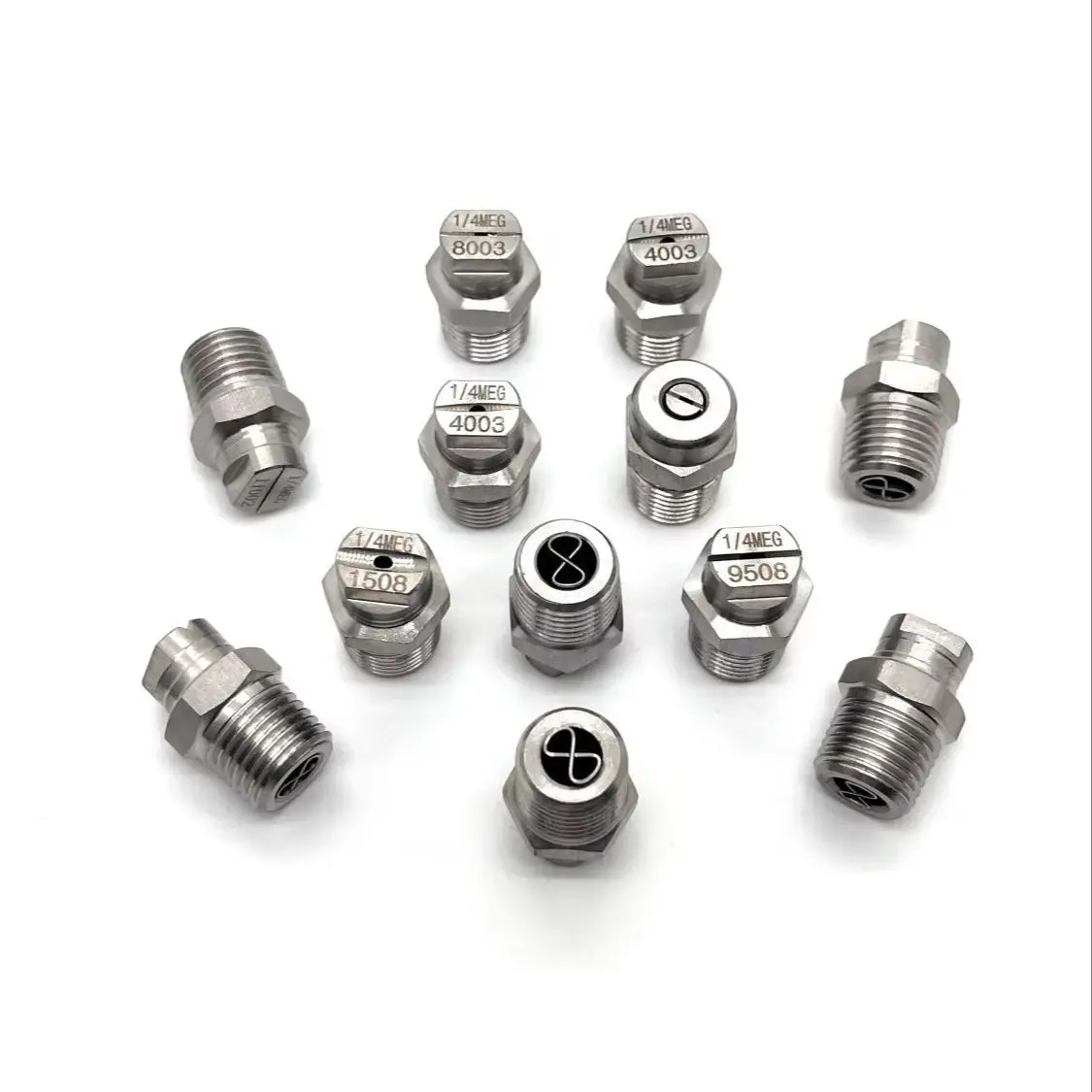 1/4 Inch Straight SS304 Solid Stream Cone Nozzle High Pressure Spray Nozzle for Industrial Cleaning Washing Equipment