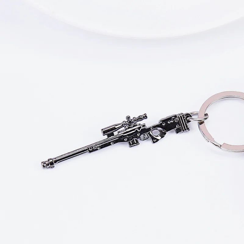 Porte-clés de personnalité créative PUBG série 98K, 6cm/2,36 pouces, modèle de pistolets, pendentif, cadeau créatif pour garçon, jouet, arme, périphériques de jeu