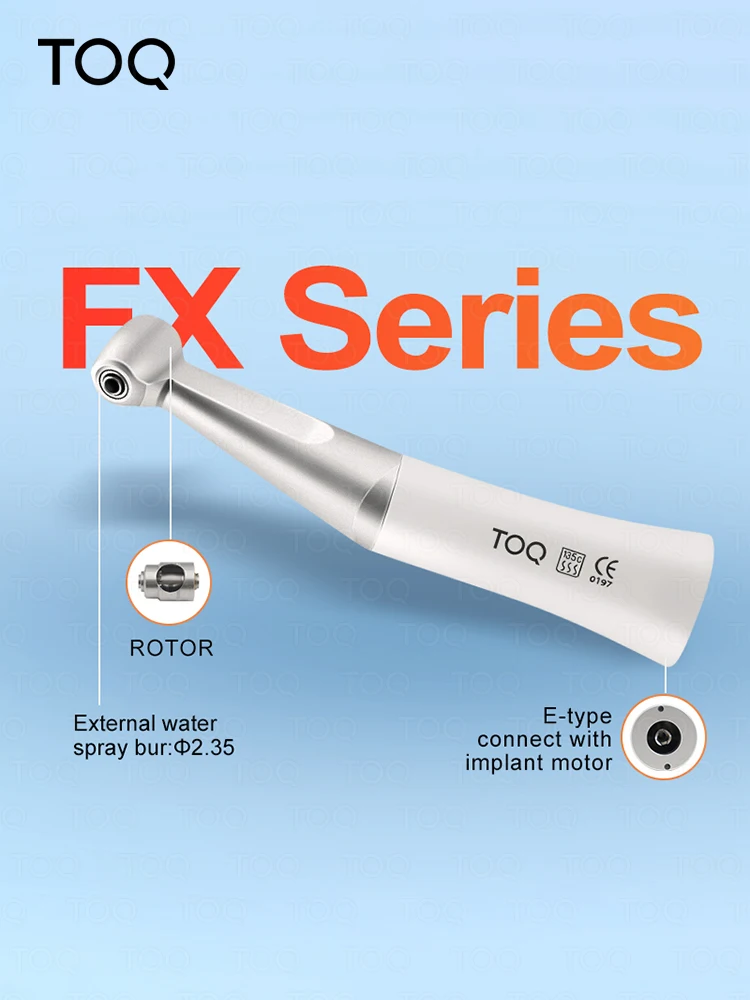 FX Style Low Speed Contra Angle Handpiece 20,000rpm Push Button 1:1 Direct Drive Gear Ratio Apply for CA Burs ø2.35mm