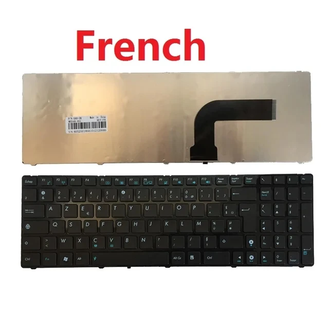 

For ASUS N70 N70S N73 N73J N73JF N73JG N73JN N73JQ N73SM N73SV B53 B53E B53F B53J B53S French FR Clavier keyboard