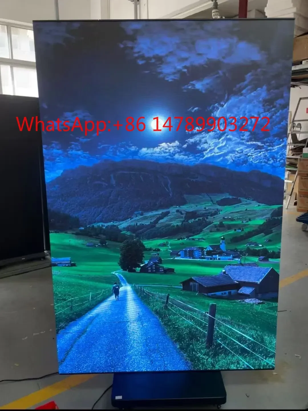 P1.5 Tri-Fold LED Poster Full Color Ultra Slim WiFi Control Indoor Exhibition Signage