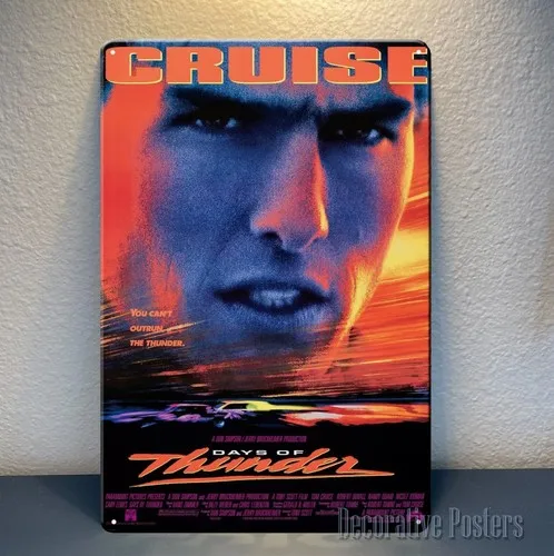 Days Of Thunder Tom Cruise Movie Metal Poster -Collectable Tin Sign -