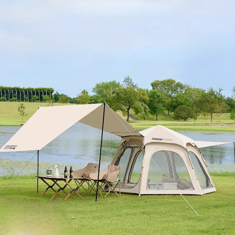 

Portable Rainproof Tent Outdoor Stable Sun Protection Large Space Ventilated Tents Comfortable Breathable Camping Equipment