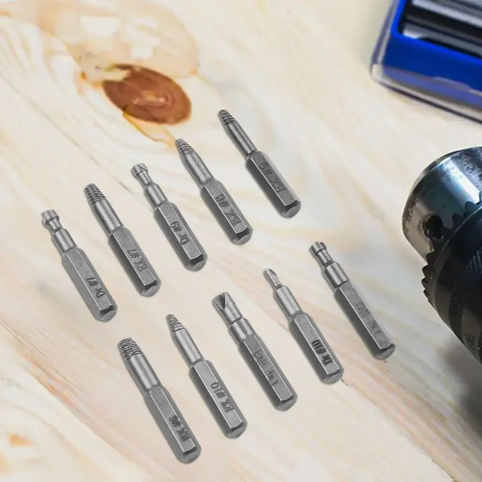 10pcs Damaged Screw Extractor Drill Bit Set Stripped Screw Extractor Kit For Broken Bolt Extractor Remover Tool 4mm 6.35mm