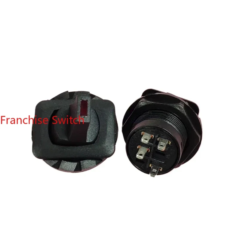 

10PCS R13-405AL Car modification switch Black flat handle button 4feet 2gears, red light