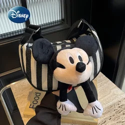 Disney-Bolsa de ombro feminina 3D Cartoon, bolsa boneca do mickey, mini, fofa, tiracolo, alta qualidade, nova