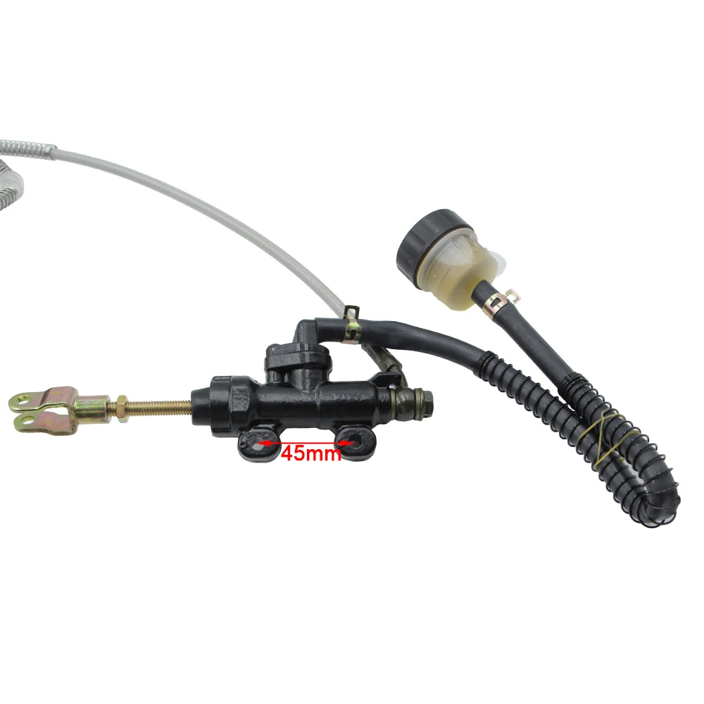 Hydraulic Rear Twin Foot Brake Caliper Master Cylinder Assembly For 150cc 200cc 250cc Electric ATV Quad Golf Go Kart UTV Buggy image 3