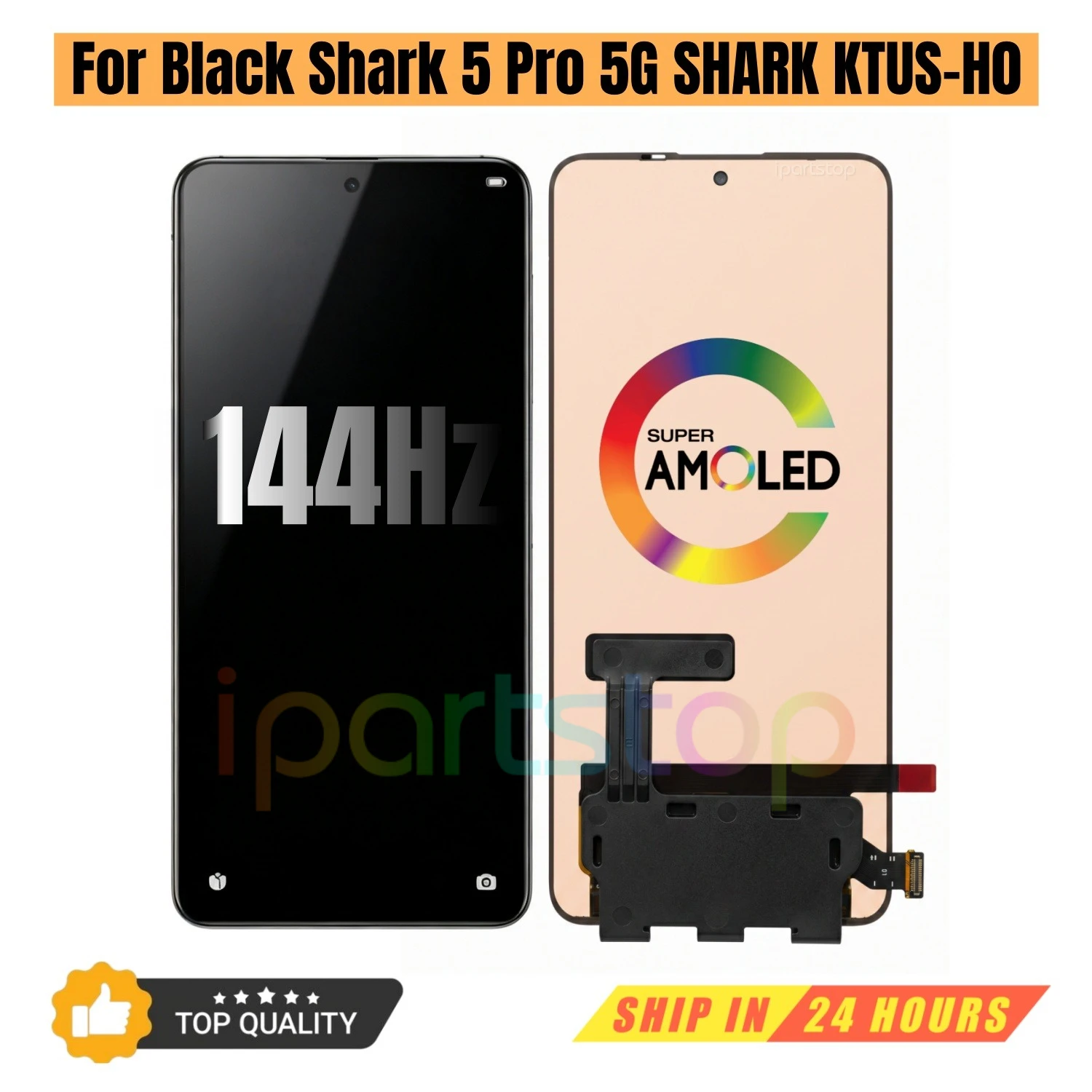 iParts Replacement New Display for Xiaomi Black Shark 5 Pro 5G SHARK KTUS-H0 144Hz OLED Touch Screen Digitizer Assembly OEM