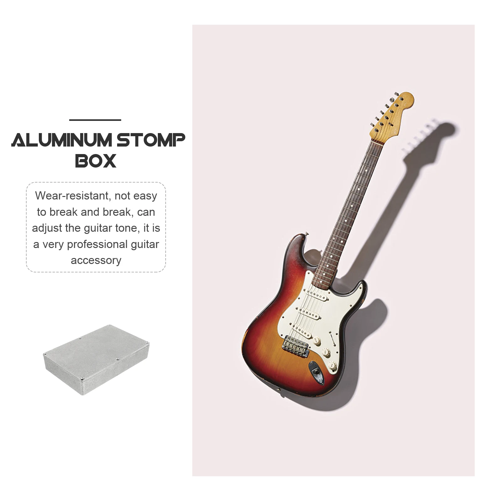 

Effect Aluminum Box Guitar Effects Case Pedal Enclosures Square Music Accessory