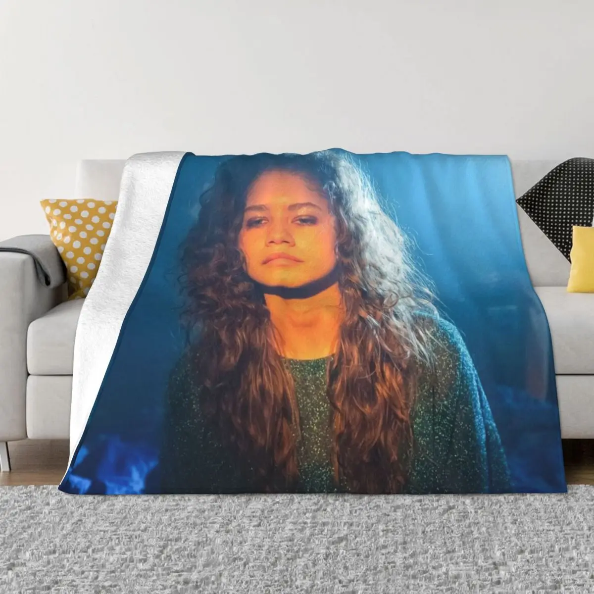 Rue Bennett Dazed Euphoria Scene Throw Blanket For Sofa Flannels Blanket