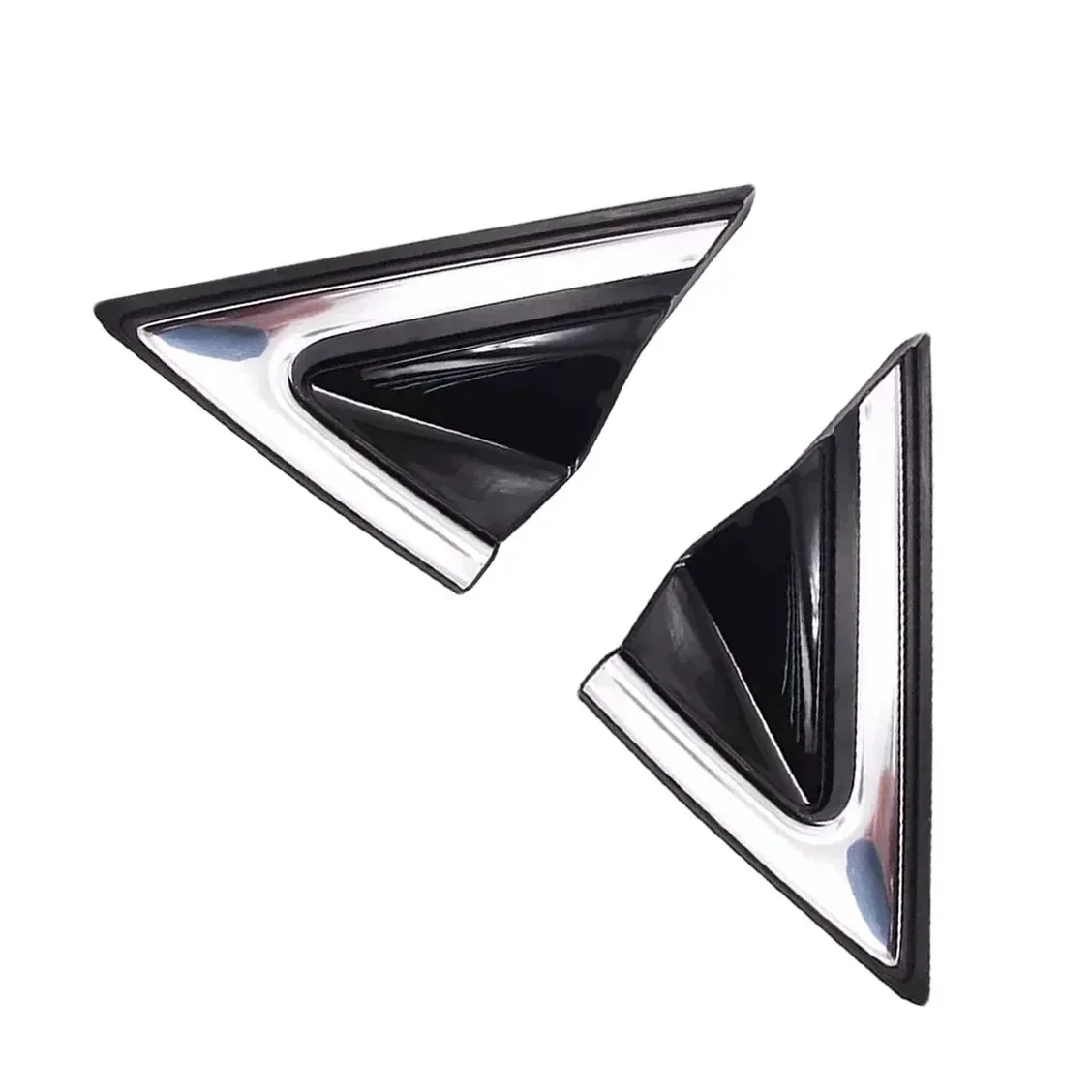 B-M 2PCS Replacement For Santa Fe Sport 13-18 Molding Door Mirror Triangle Plate Cover Window A-pillar Car Styling