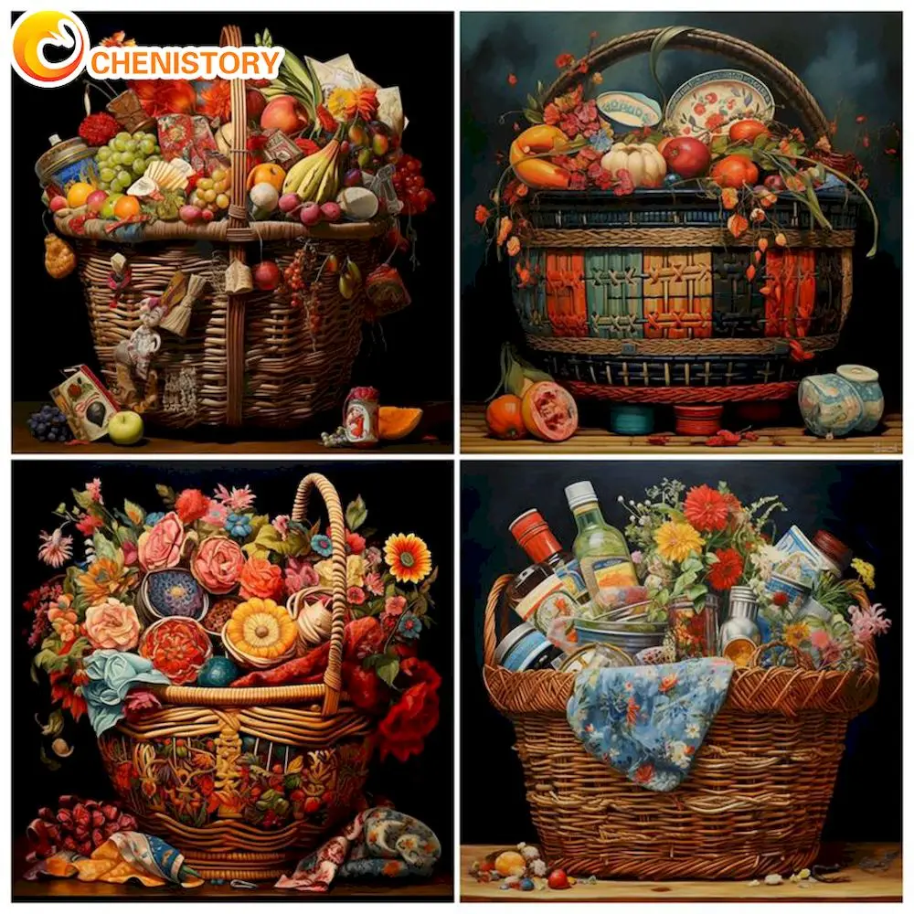 

CHENISTORY 5d Diamond Painting Full Square/Round Flowers Diamond Embroidery Mosaic Scenery Home Decoration 30x30cm Gift