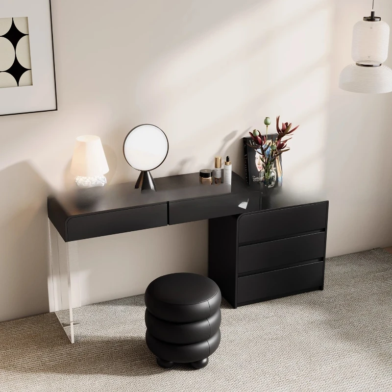 

Black Makeup Dressing Table Bedroom Storage Drawers Mobile Living Room Modern Vanity Table Cosmetics Vestidores Home Furniture