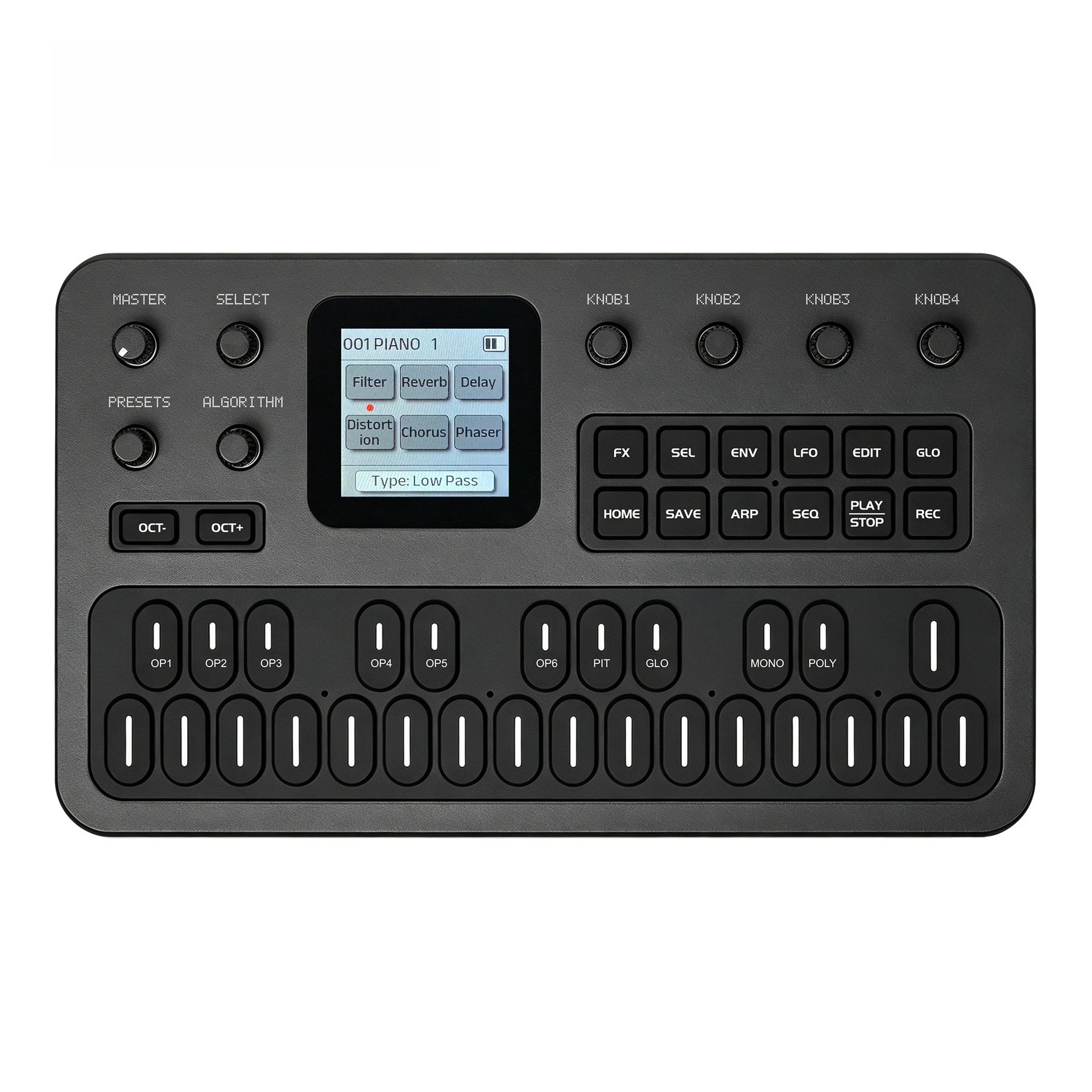 Portable MIDI Keyboard, 25-Key Synthesizer with Built-in Speakers, Outdoor Music Composition, USB Powered, Compact Design