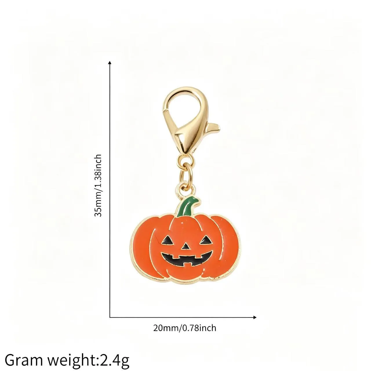 Halloween-Kürbis-Geist-Katzen-Anhänger mit Karabinerverschluss, Legierungs-Emaille-Taschenornament, Unisex-Rucksack-Accessoire, Partygeschenk – Detail 16