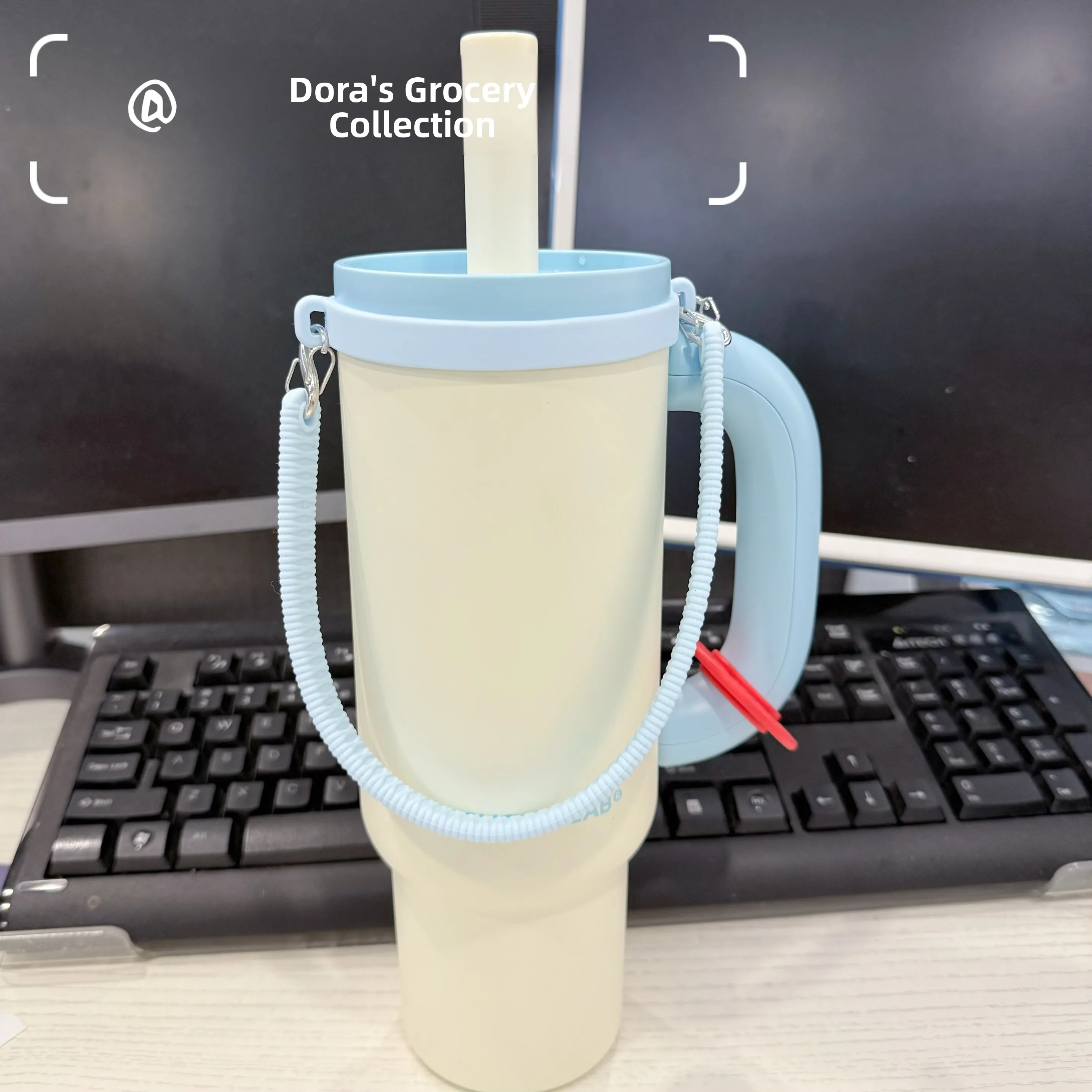 

Large Capaci St Cup Silicone Handheld Lanyard Double aring Cup Hanging Strap Accories Suitable for Hebe Ice King Cup