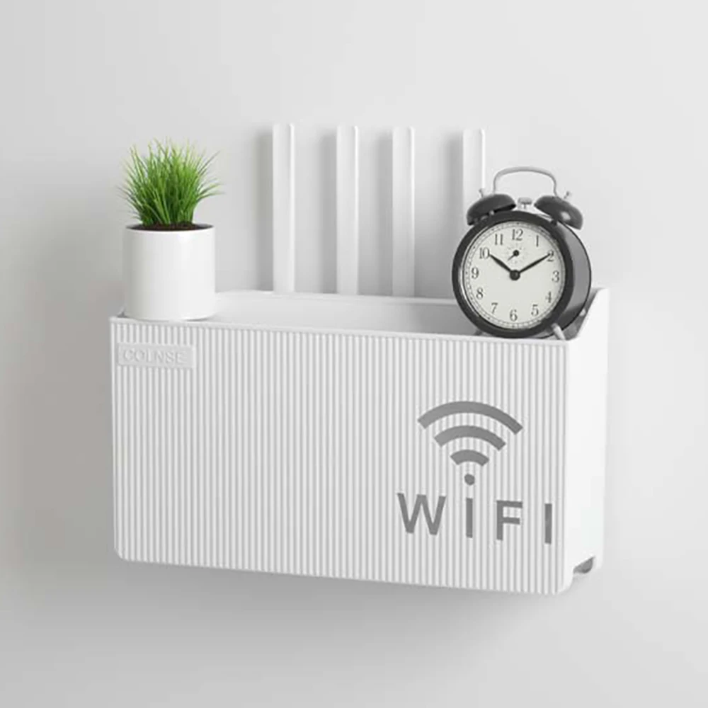1/3Pc Wand Montiert Wireless Wifi Router Regal ABS Lagerung Box Router Rack Kabel Power Halterung Organizer Box für Wohnzimmer