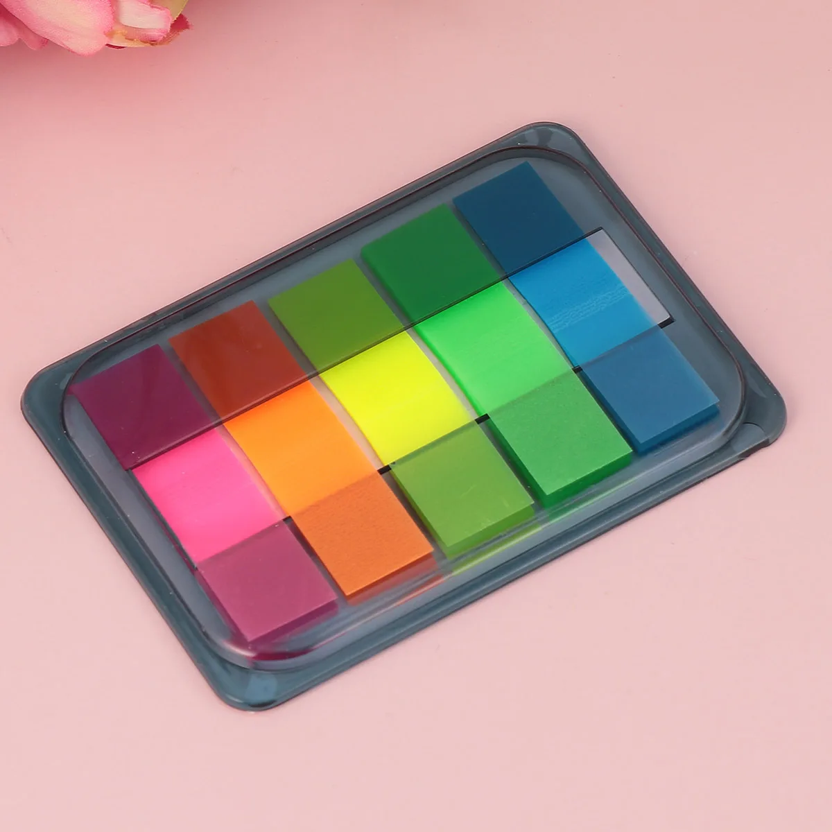 10Pcs Fluorescent Index Label Tabs Premium Pet Material Self-Stick Note Flags Page Markers for Highlighting Organizing Books