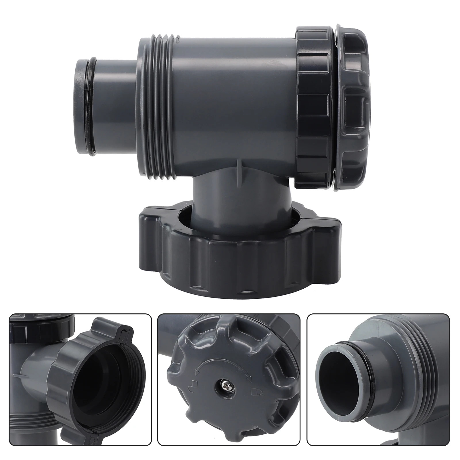 1Pc On Off \\Plunger \\Valve \\Connection \\Swimming \\Pool \\Filter \\Pump 38 Hose Compatible Garden Replacement Accessories