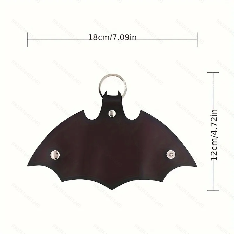 1pc KeyChain Leather Bat Shape for men gifts and women Car key fob case,Leather fashion pop keys ring cover holder