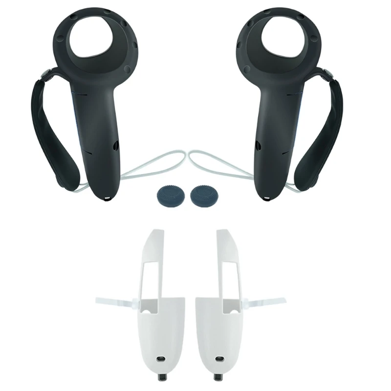 컨트롤러 그립 실리콘 커버 MetaQuest 3 Dropship 용 너클 스트랩이있는 충돌 방지 던지기 그립 커버 보호대