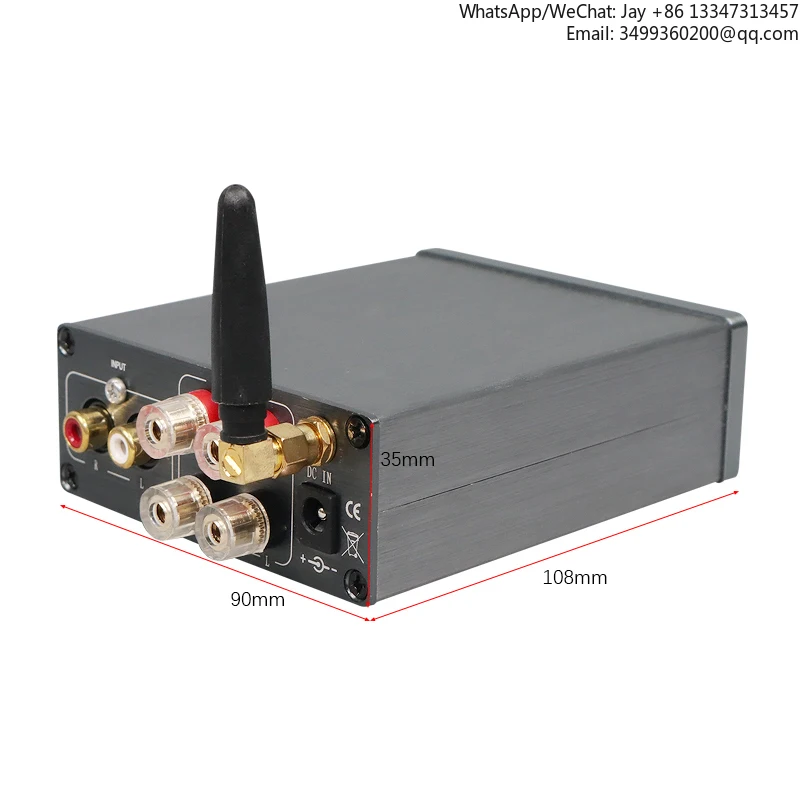 

China Factory Stereo Power Digital Amplifier Audio HIFI 2.0 Output Power 100W * 2 Gray Household Portable Amplifier