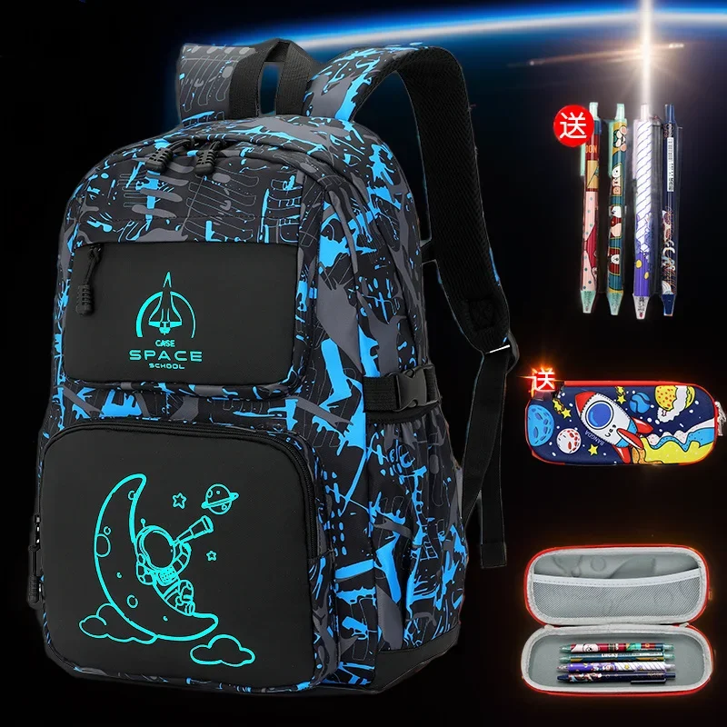 2024 Waterproof Luminous Children School Bags For Boys Kids Backpack School Backpack Primary Schoolbag Book Bag Mochila Infantil