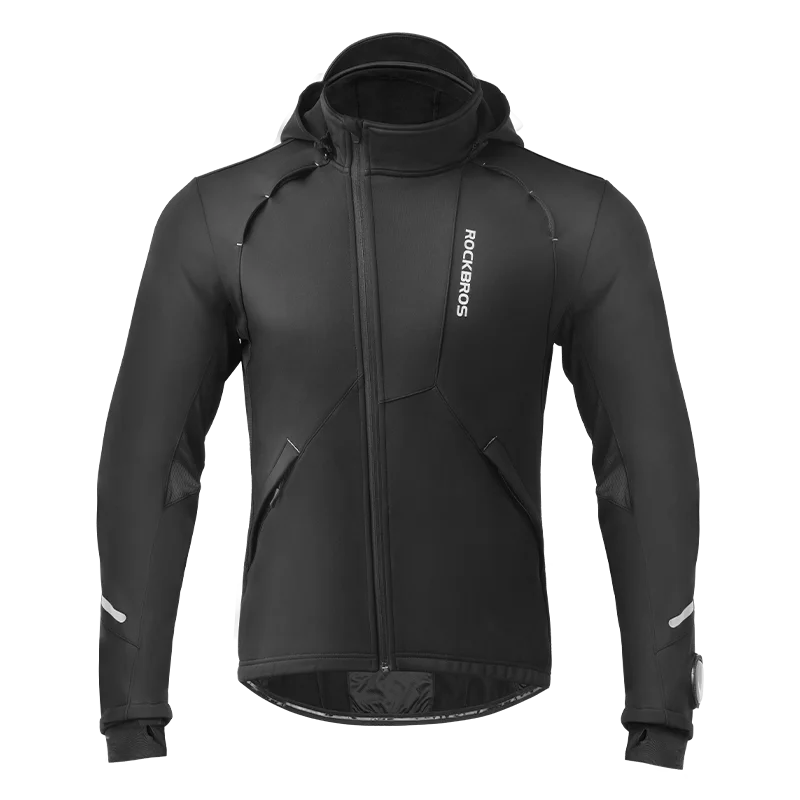 ROCKBROS Fahrrad Jacke Winter Radfahren Kleidung Thermische Fleece Langarm Radfahren Bike Kleidung Wärmer Winddicht Sportswear