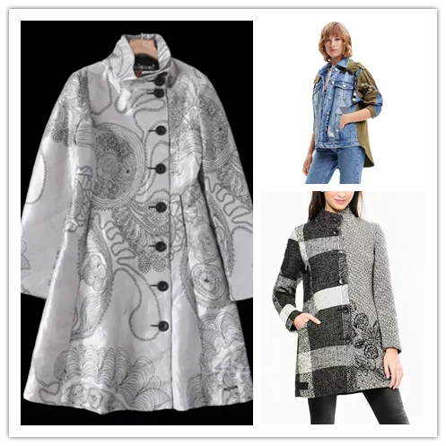 Foreign trade original single Spanish autumn and winter new fashion coat in the long coat