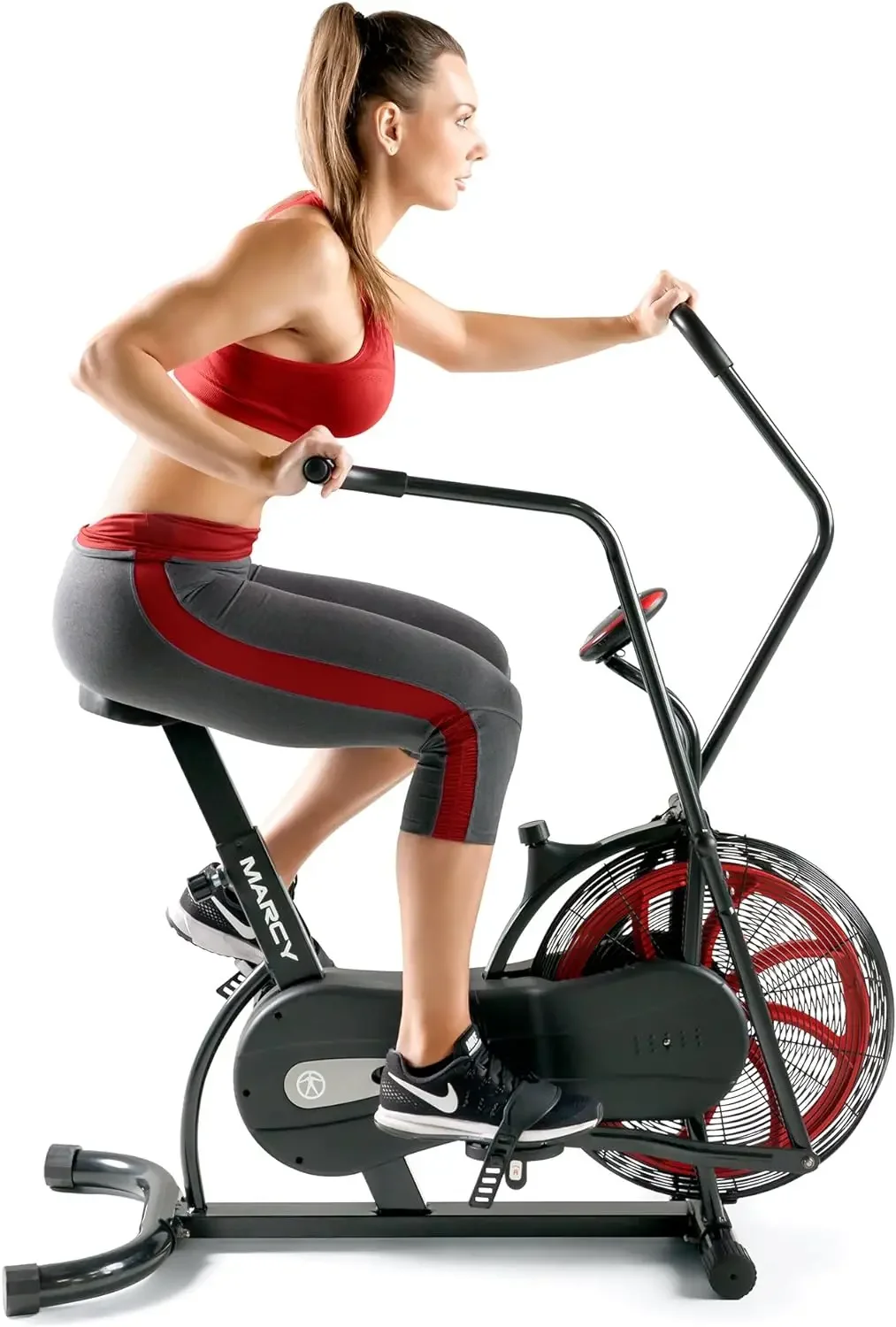 

Air-Resistance Exercise Fan Bike With Dual Acction Handlebars